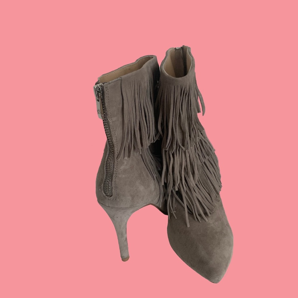 Chinese Laundry Fringe Heeled Bootie